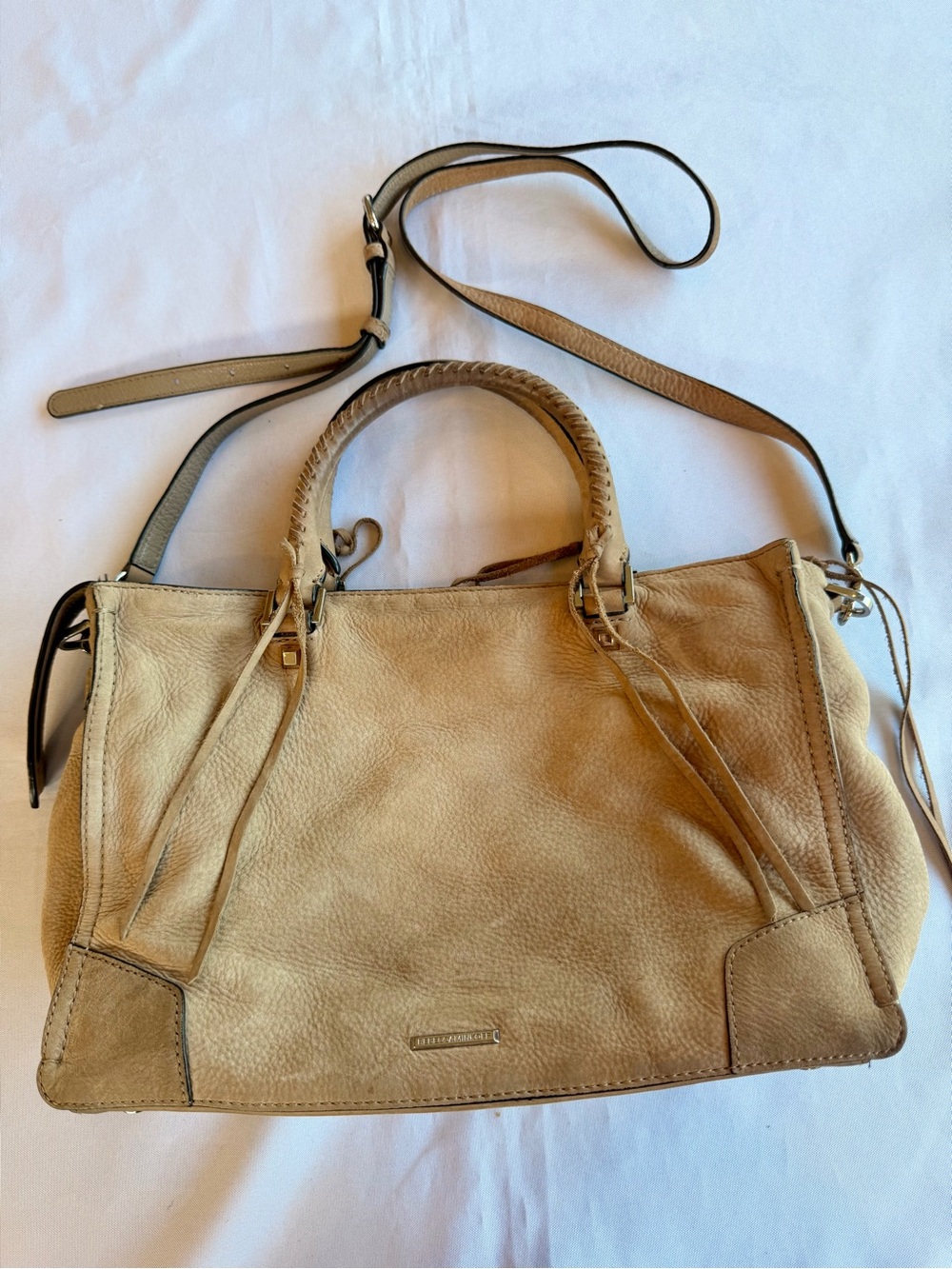 Rebecca Minkoff Tan Leather Top Handle Satchel Fringe Detail